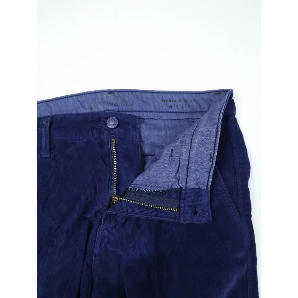 Levi’s XX Chino Standard Taper Corduroy Pants 30x32 Zodiac Blue Stretch Casual